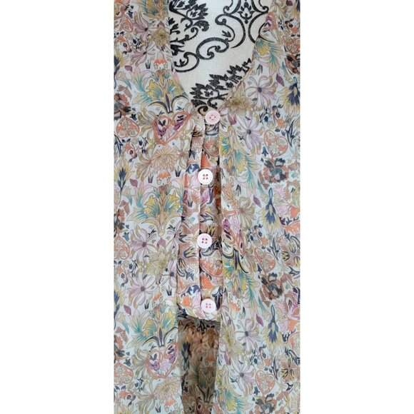 Zadig & Voltaire Rewel Mousseline  Mini Kaleido Floral Beaded Dress S - Picture 6 of 16